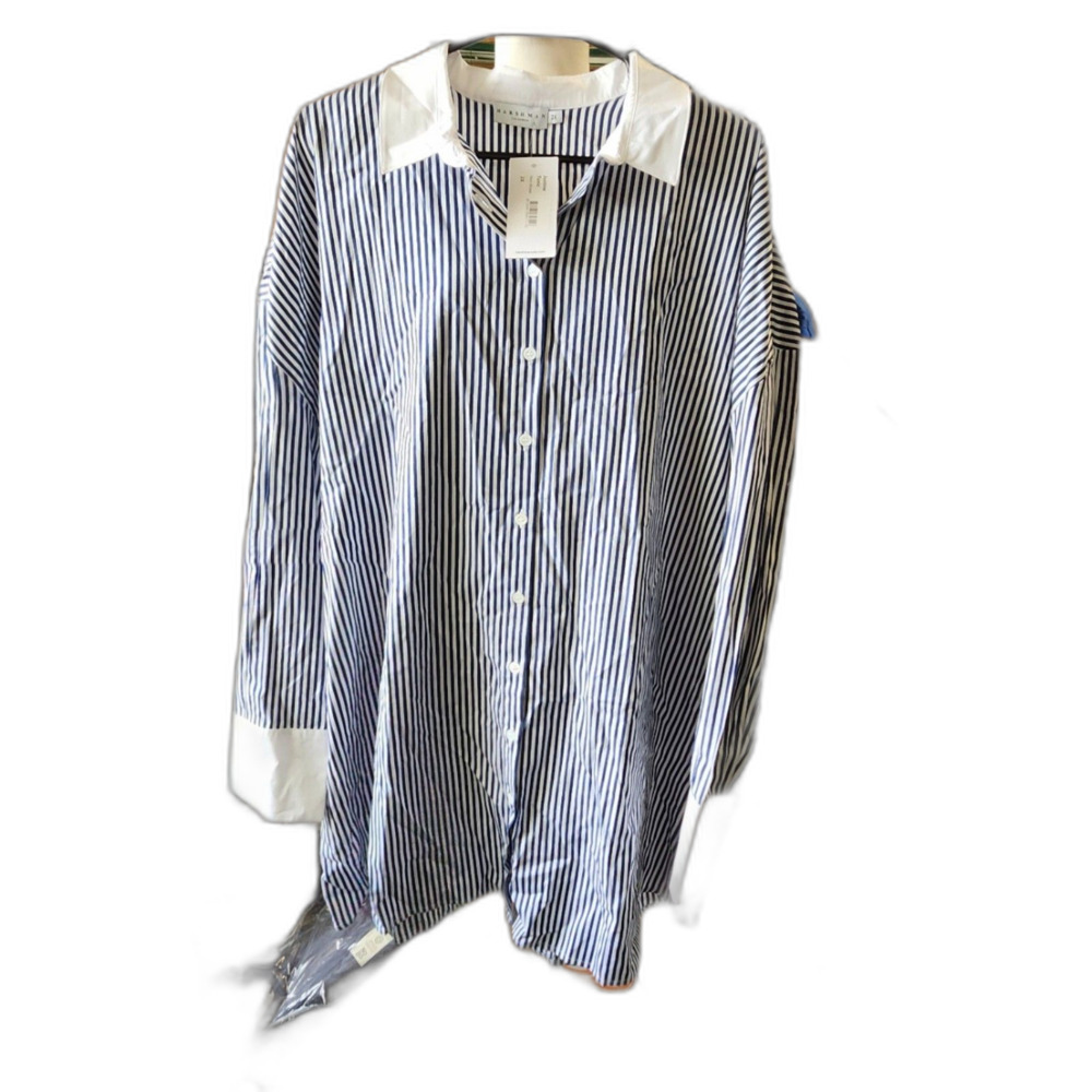 Harshman Justine Cotton Button-Down Tunic Top – Women’s Size 2XL